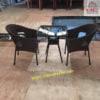 Bộ Bàn Ghế Cafe Nhựa Giả Mây 2 6 Bộ Bàn Ghế Cafe Nhựa Giả Mây 2