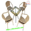 Bộ Bàn Ghế Cafe Nhựa Giả Mây 3 4 Bộ Bàn Ghế Cafe Nhựa Giả Mây 3