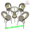 Bộ Bàn Ghế Cafe Nhựa Giả Mây 4