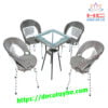 Bộ Bàn Ghế Cafe Nhựa Giả Mây 5 4 Bộ Bàn Ghế Cafe Nhựa Giả Mây 5