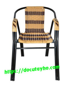 Bộ Bàn Ghế Cafe Nhựa Giả Mây Tay Kép 10 Bộ Bàn Ghế Cafe Nhựa Giả Mây Tay Kép